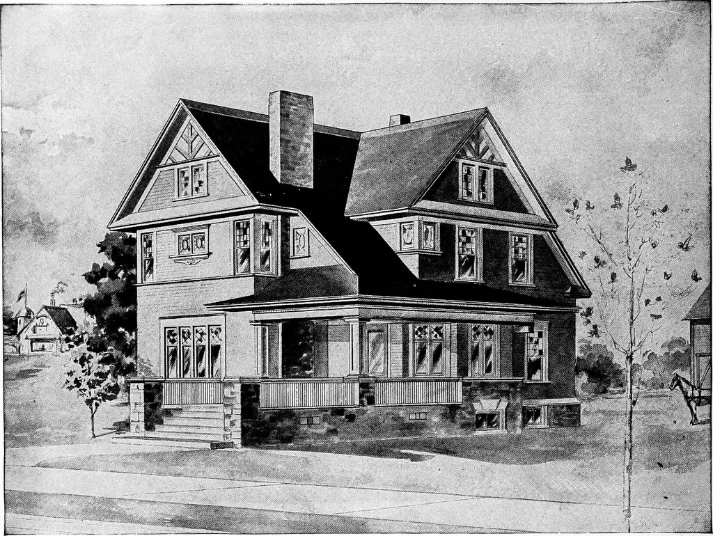 An illustration from Radford's artistic homes; 250 designs ..., 1908, leaf 71