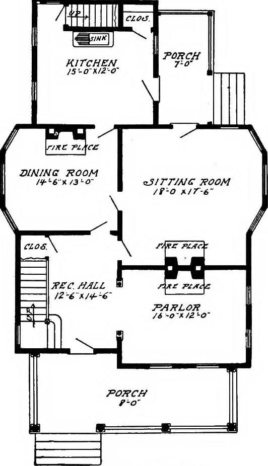 An illustration from Radford's artistic homes; 250 designs ..., 1908, leaf 75