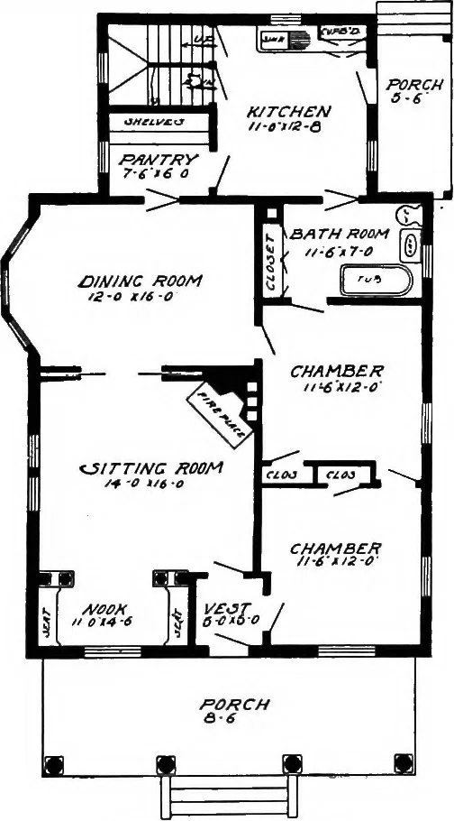 An illustration from Radford's artistic homes; 250 designs ..., 1908, leaf 82