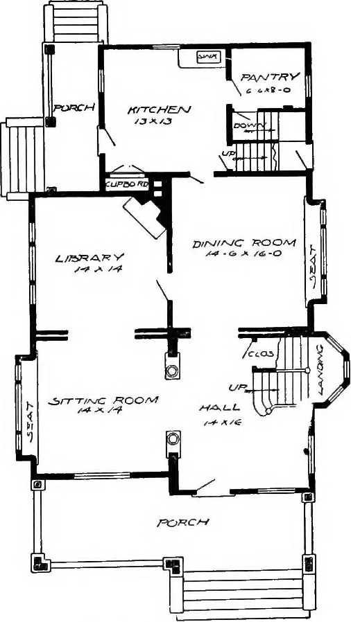 An illustration from Radford's artistic homes; 250 designs ..., 1908, leaf 83
