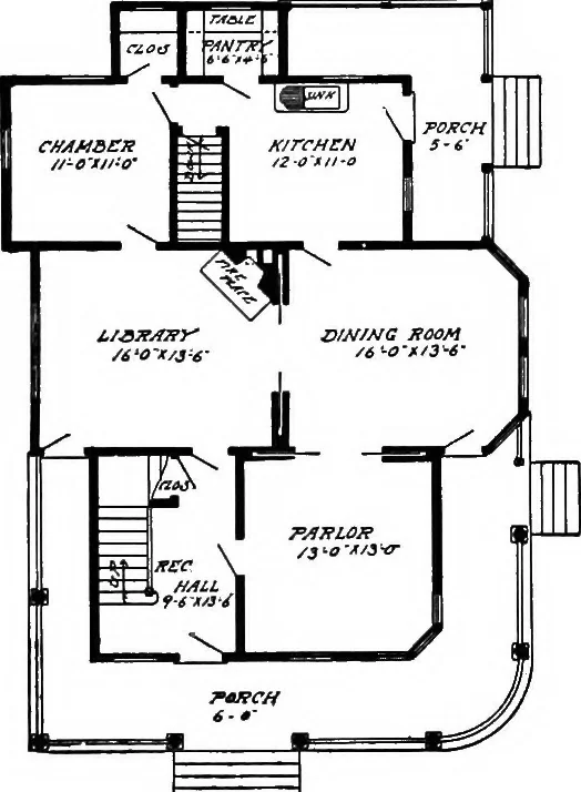 An illustration from Radford's artistic homes; 250 designs ..., 1908, leaf 85