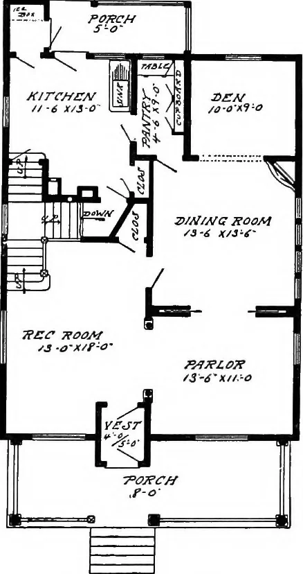 An illustration from Radford's artistic homes; 250 designs ..., 1908, leaf 91