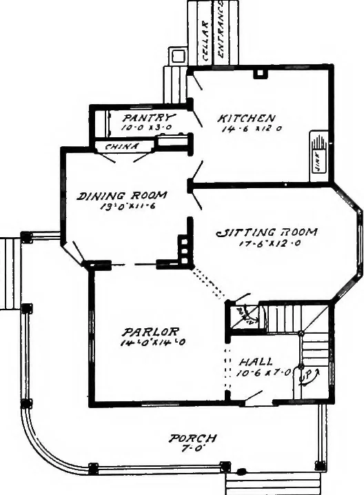 An illustration from Radford's artistic homes; 250 designs ..., 1908, leaf 92