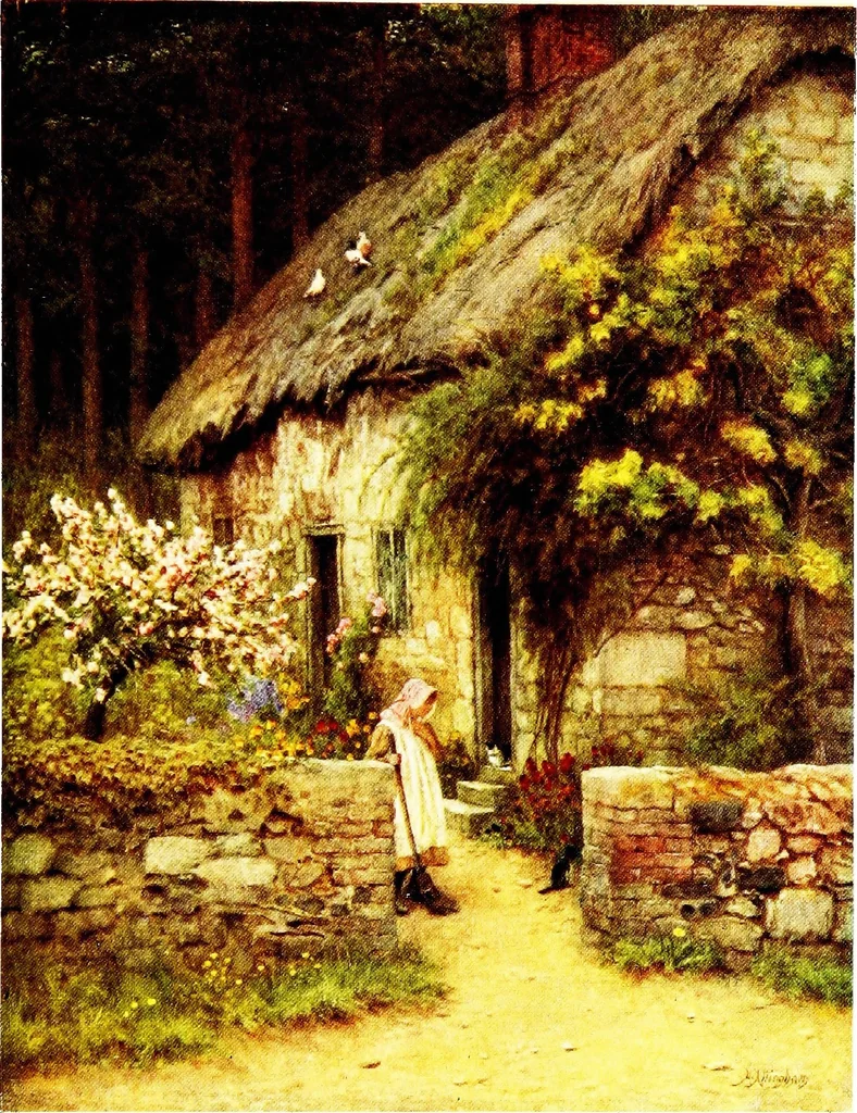 An illustration from The cottage homes of England, 1909, leaf 108