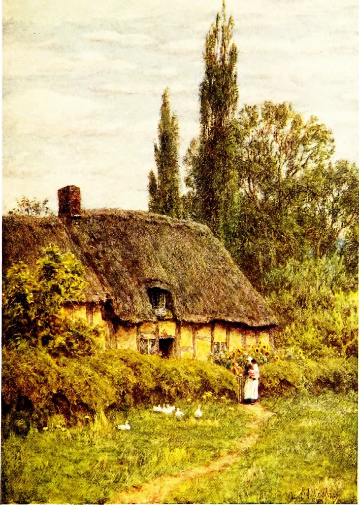 An illustration from The cottage homes of England, 1909, leaf 174