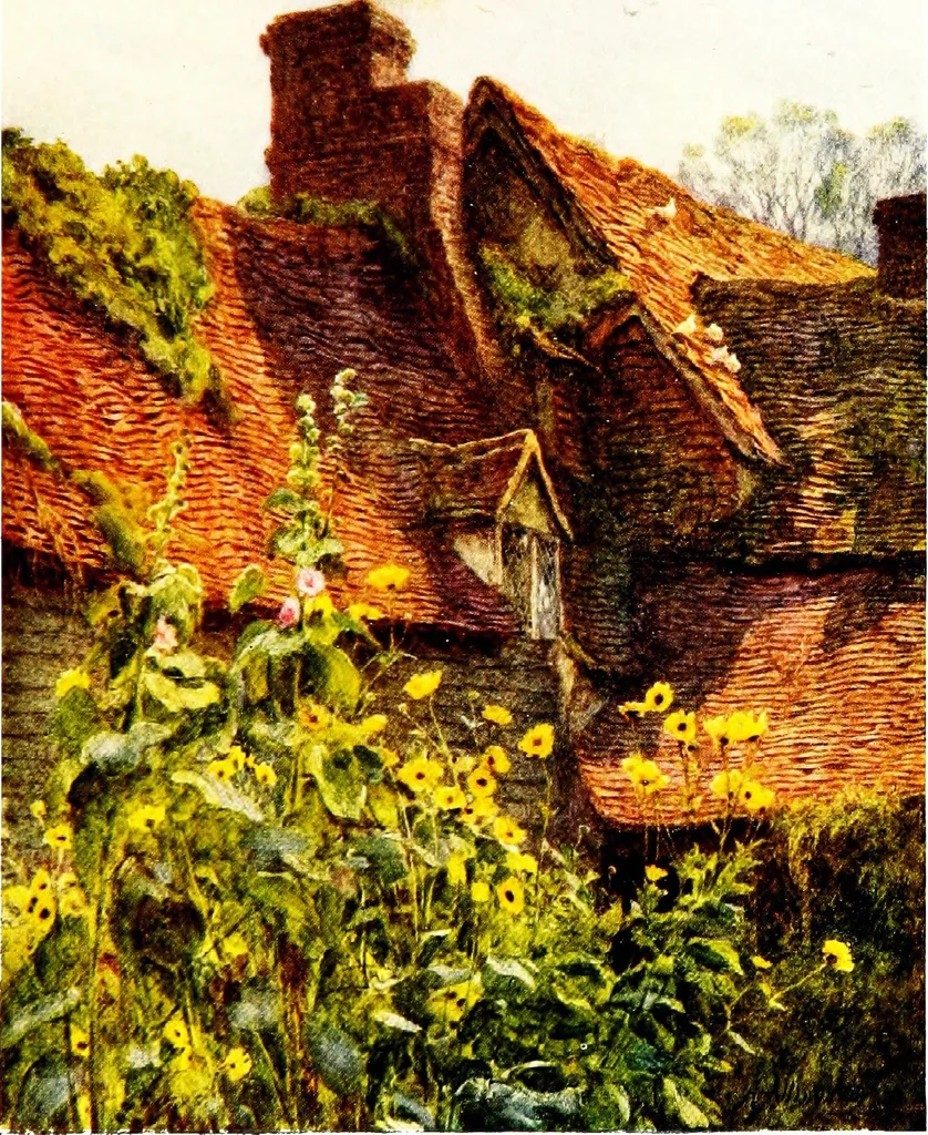 An illustration from The cottage homes of England, 1909, leaf 204