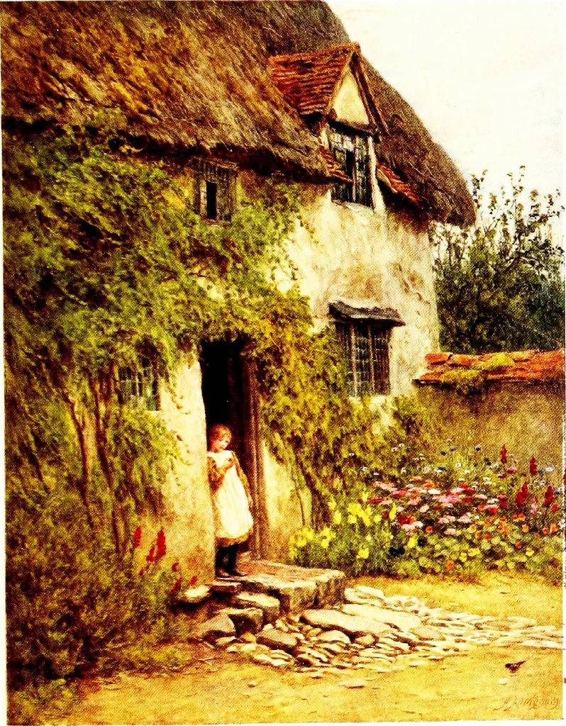 An illustration from The cottage homes of England, 1909, leaf 240