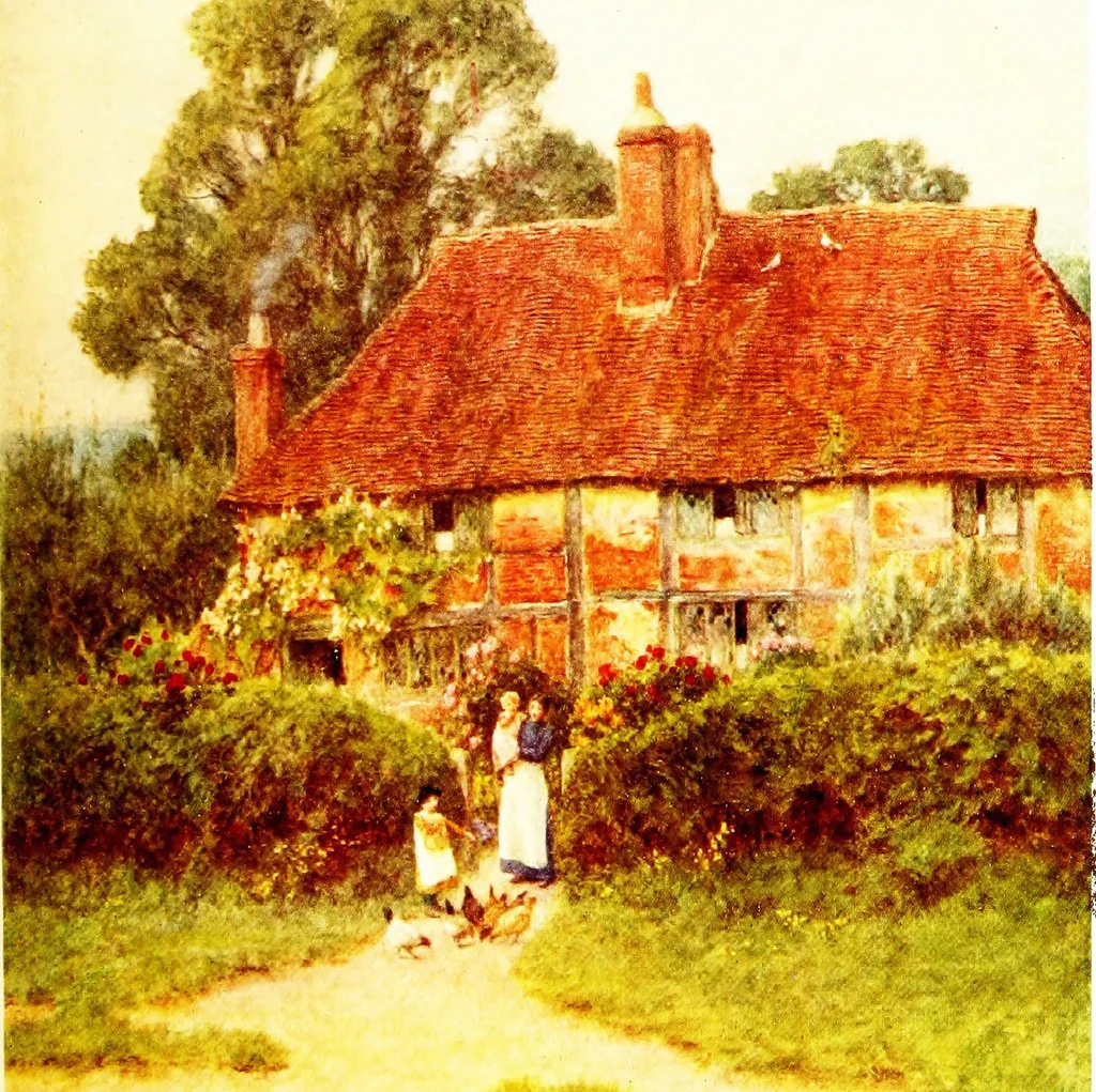 An illustration from The cottage homes of England, 1909, leaf 278