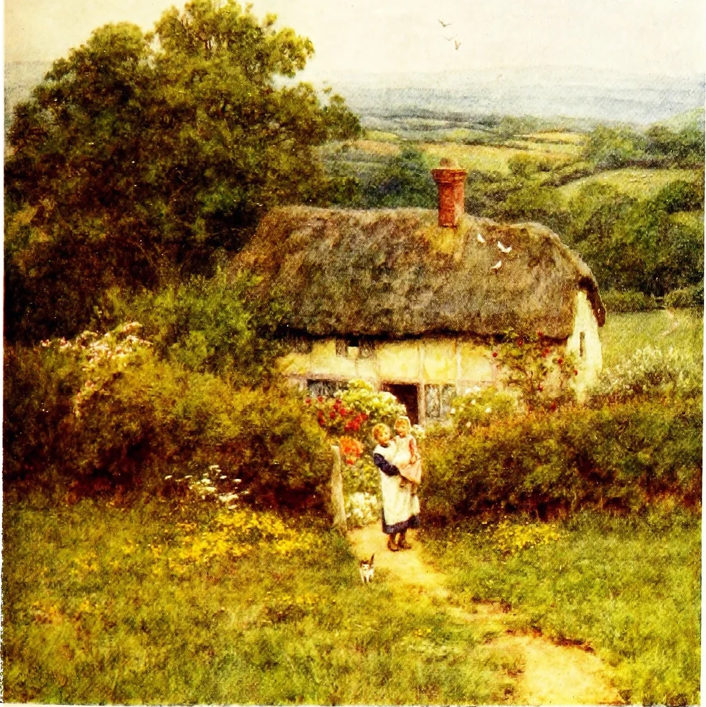 An illustration from The cottage homes of England, 1909, leaf 294