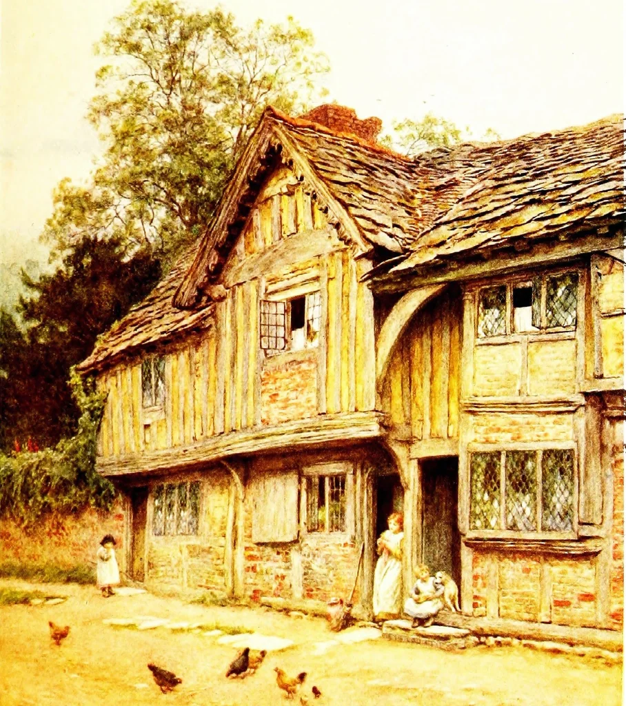 An illustration from The cottage homes of England, 1909, leaf 300