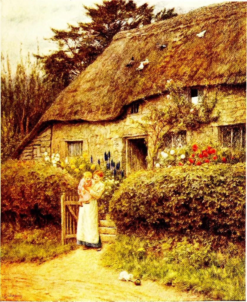 An illustration from The cottage homes of England, 1909, leaf 336