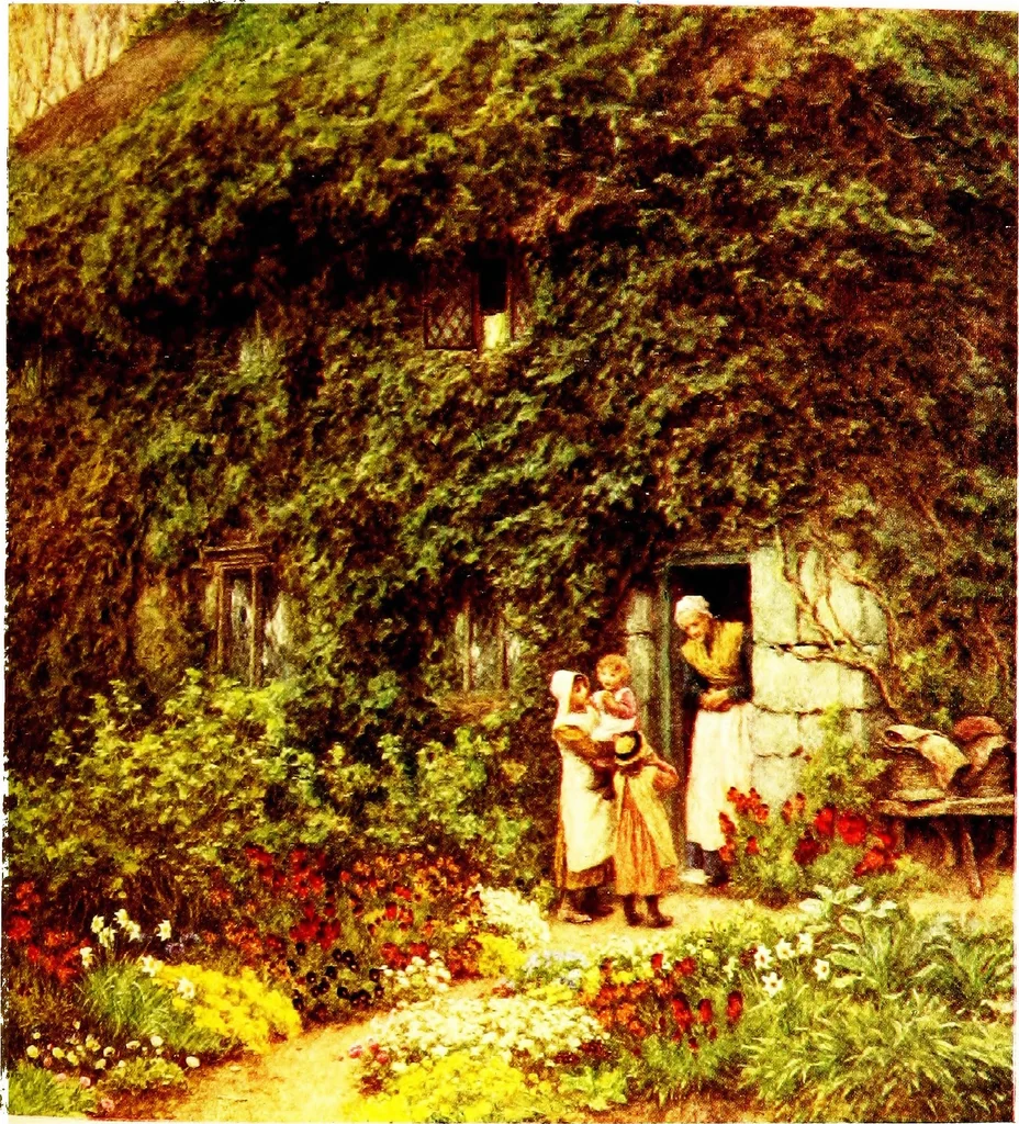 An illustration from The cottage homes of England, 1909, leaf 474