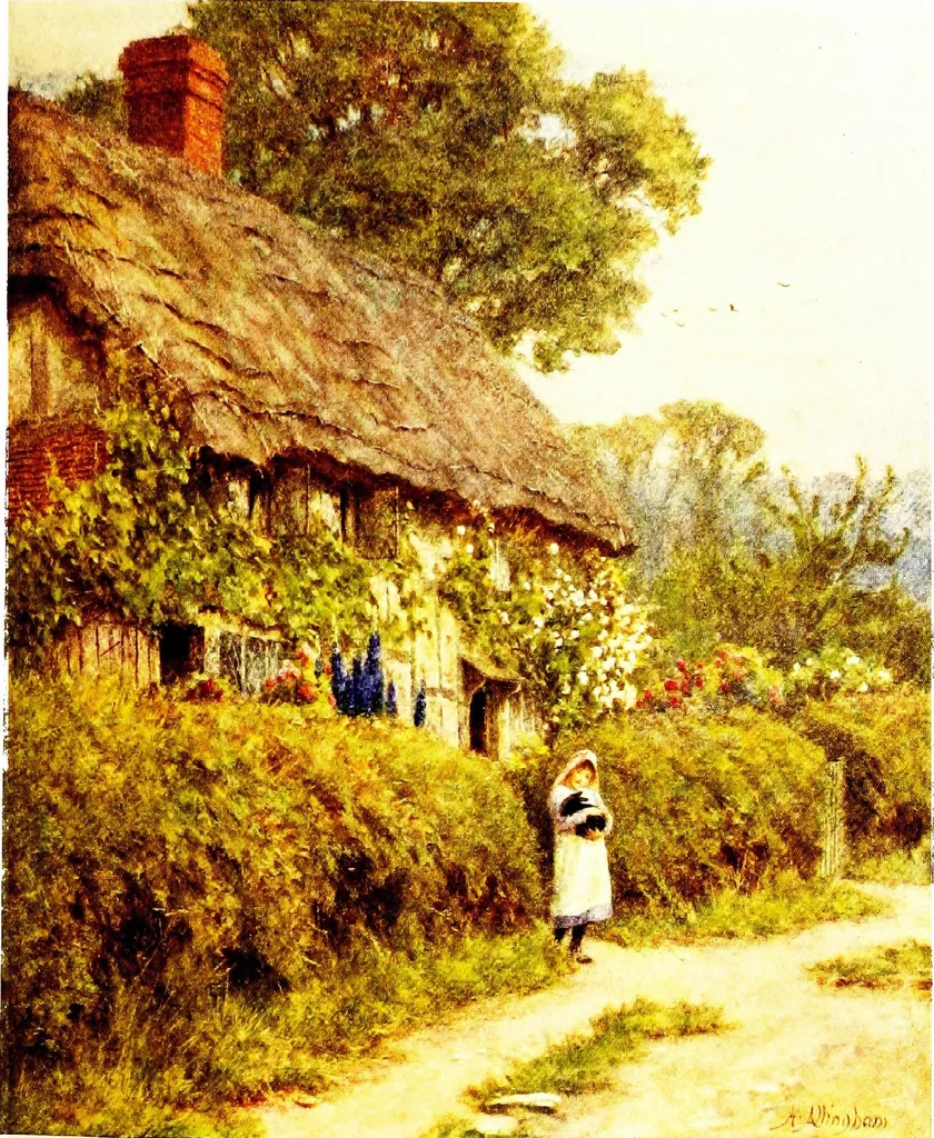 An illustration from The cottage homes of England, 1909, leaf 504