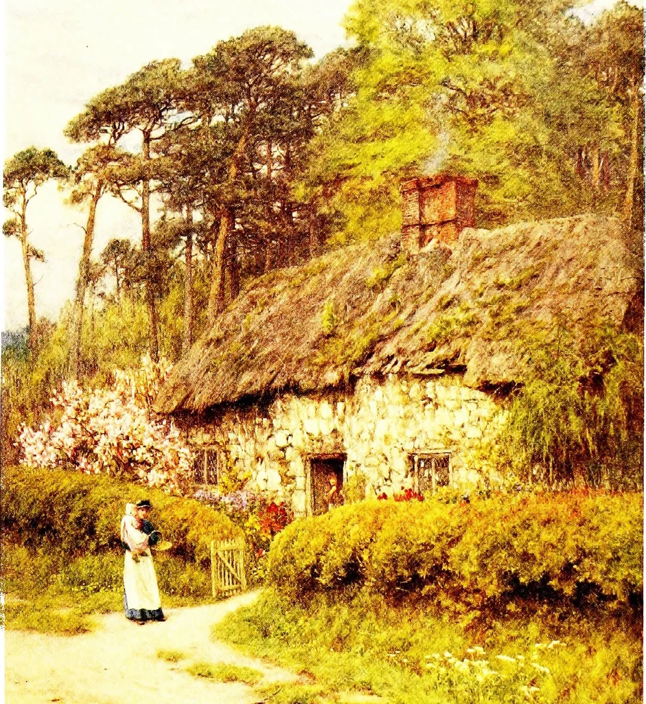 An illustration from The cottage homes of England, 1909, leaf 9