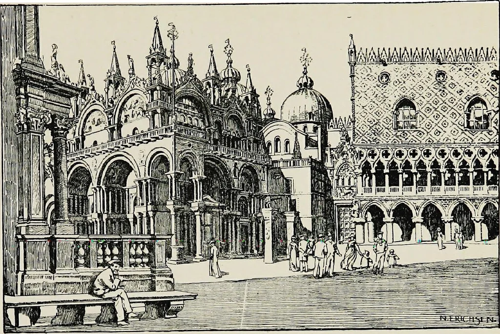 An illustration from Venice and its story, 1910, leaf 93