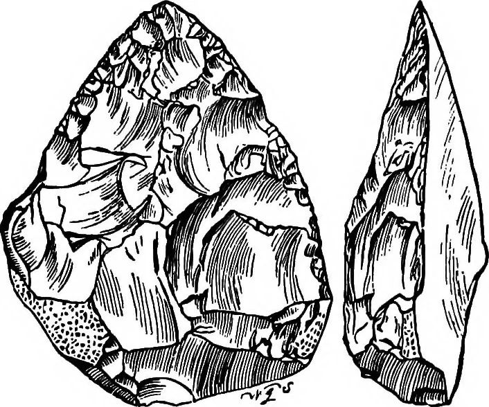 An illustration from Men of the old stone age, their environment, life and art, 1918, leaf 218