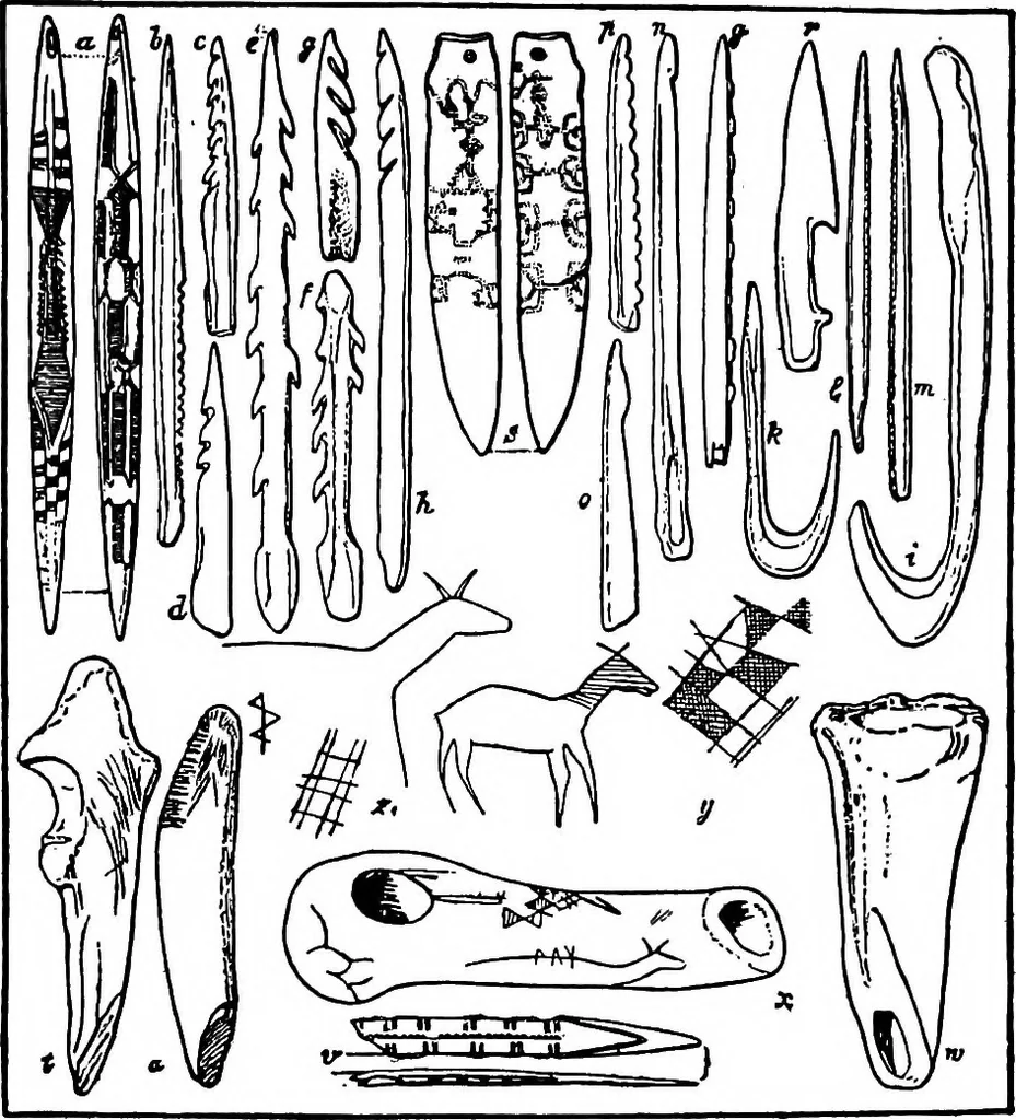 An illustration from Men of the old stone age, their environment, life and art, 1918, leaf 530
