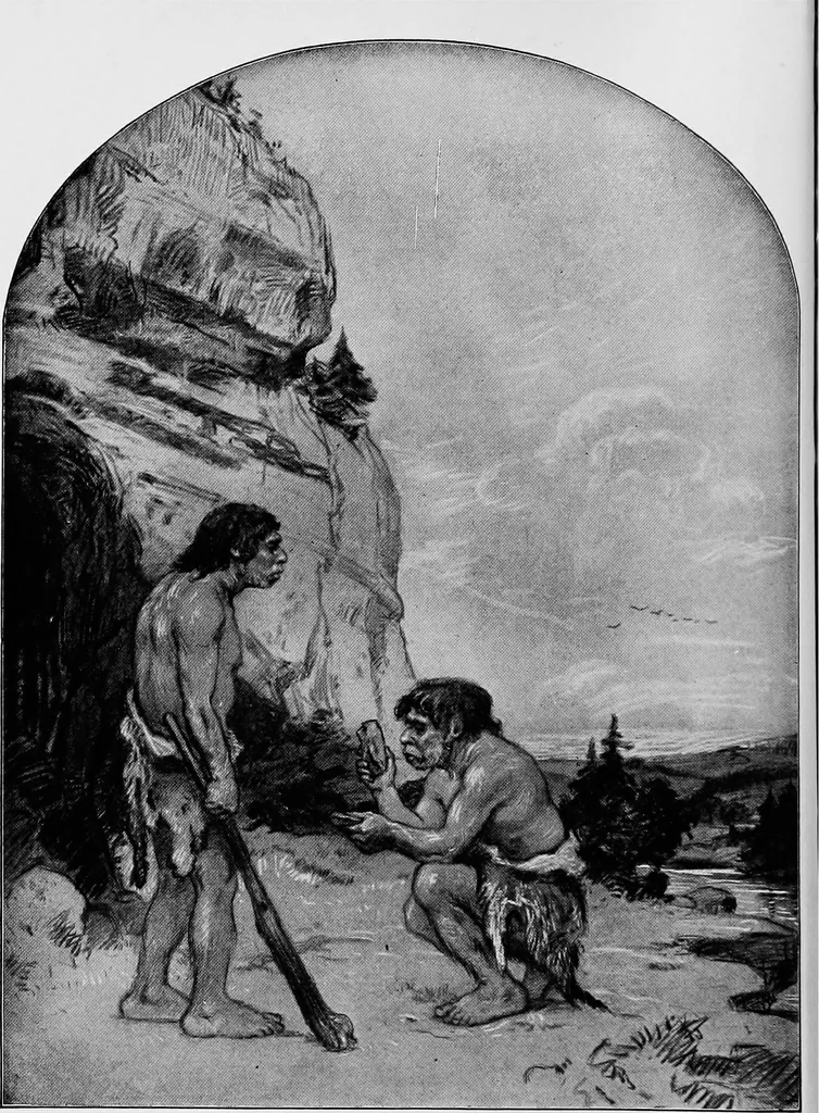 An illustration from Men of the old stone age, their environment, life and art, 1918, leaf 9