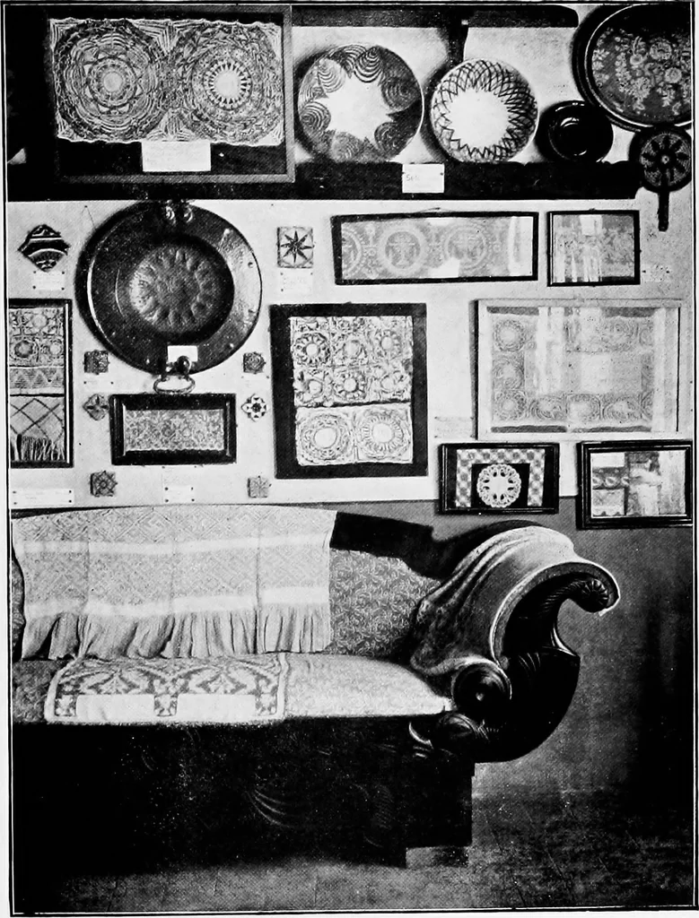 An illustration from Illustrated descriptive account of the Museum of Andalucian pottery and lace, antique and modern; together with notes on pre-Roman Seville and the lost city of Tharsis, 1913, leaf 106