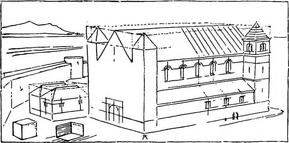 An illustration from Perspective for art students, 1910, leaf 38