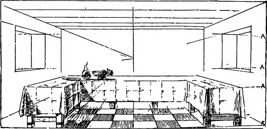 An illustration from Perspective for art students, 1910, leaf 57