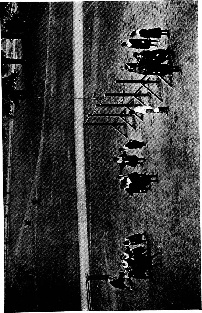 An illustration from Play, comprising games for the kindergarten, playground, schoolroom and college; how to coach and play girls' basket-ball, etc, 1918, leaf 152