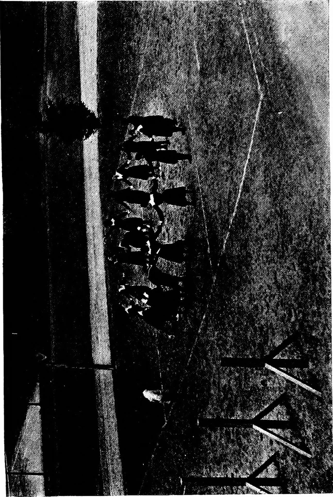 An illustration from Play, comprising games for the kindergarten, playground, schoolroom and college; how to coach and play girls' basket-ball, etc, 1918, leaf 158