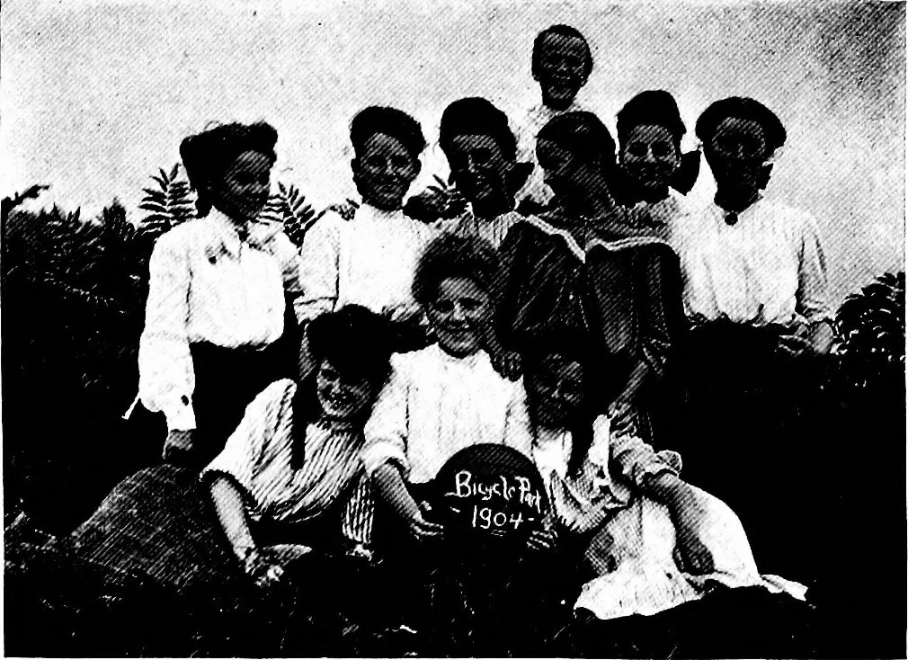 An illustration from Play, comprising games for the kindergarten, playground, schoolroom and college; how to coach and play girls' basket-ball, etc, 1918, leaf 56