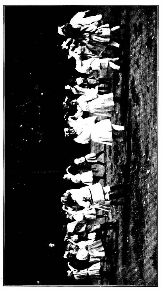 An illustration from Graded games and rhythmic exercises for primary schools (for the school room and playground), 1907, leaf 108
