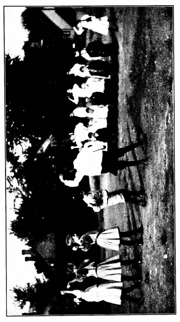 An illustration from Graded games and rhythmic exercises for primary schools (for the school room and playground), 1907, leaf 156