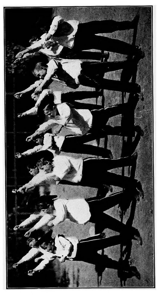 An illustration from Graded games and rhythmic exercises for primary schools (for the school room and playground), 1907, leaf 7