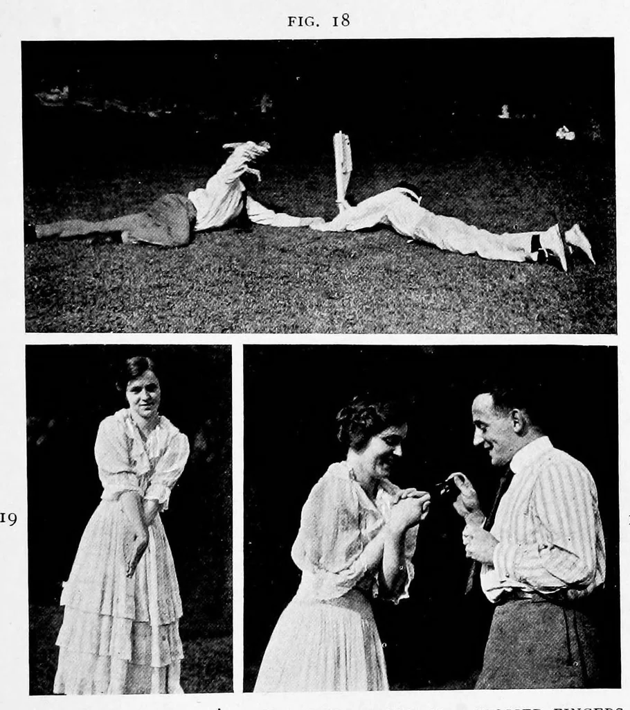 An illustration from Social games and group dances; a collection of games and dances suitable for community and social use, 1919, leaf 144