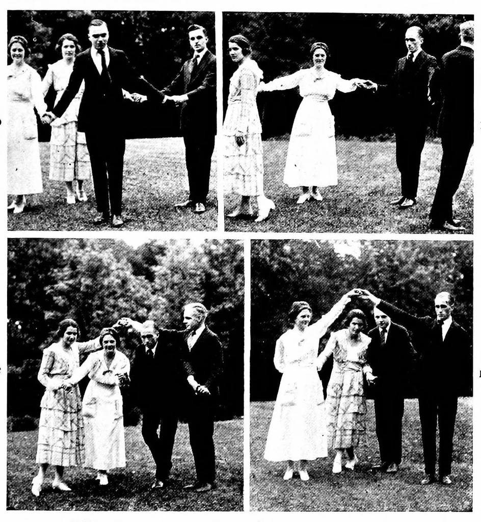 An illustration from Social games and group dances; a collection of games and dances suitable for community and social use, 1919, leaf 250