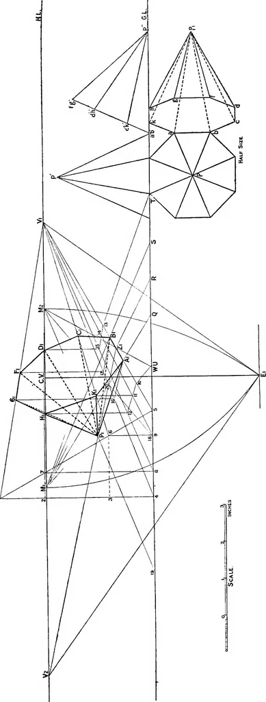 An illustration from Elementary perspective arranged to meet the requirements of architects, draughtmen, and students, 1913, leaf 103