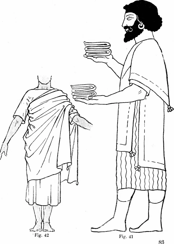 An illustration from Ancient Egyptian, Assyrian, and Persian costumes and decorations, 1920, leaf 100