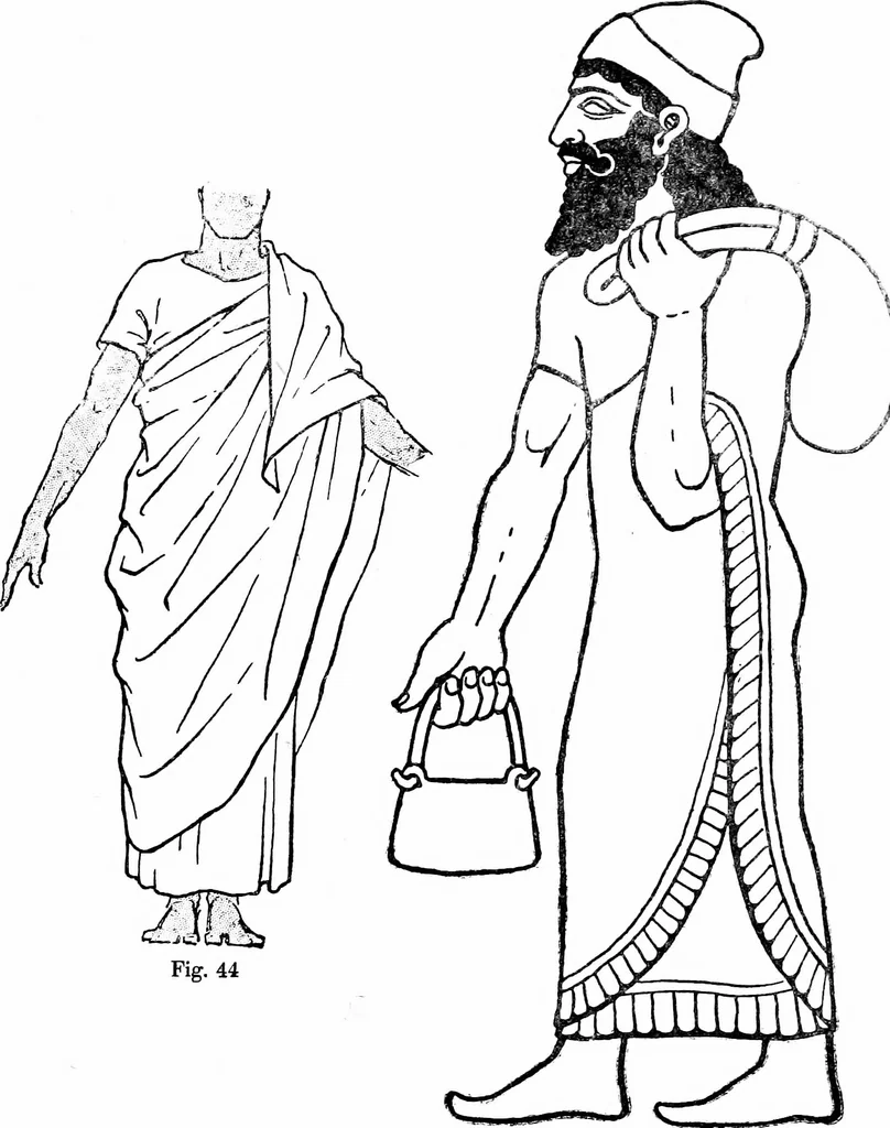 An illustration from Ancient Egyptian, Assyrian, and Persian costumes and decorations, 1920, leaf 102