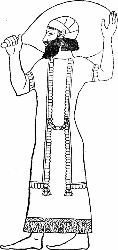 An illustration from Ancient Egyptian, Assyrian, and Persian costumes and decorations, 1920, leaf 104