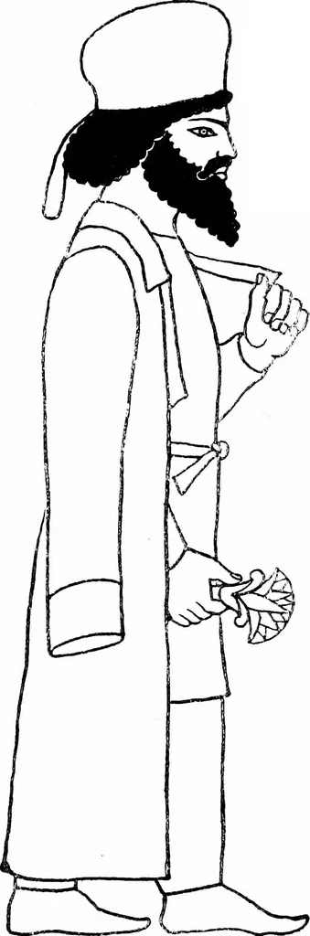 An illustration from Ancient Egyptian, Assyrian, and Persian costumes and decorations, 1920, leaf 106