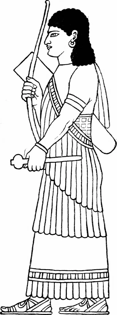 An illustration from Ancient Egyptian, Assyrian, and Persian costumes and decorations, 1920, leaf 72