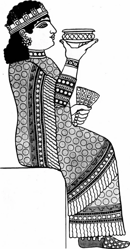 An illustration from Ancient Egyptian, Assyrian, and Persian costumes and decorations, 1920, leaf 88