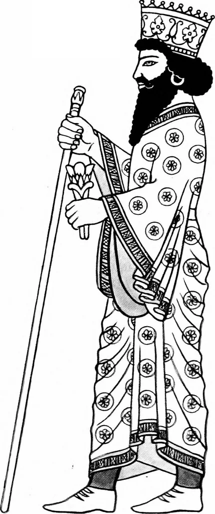 An illustration from Ancient Egyptian, Assyrian, and Persian costumes and decorations, 1920, leaf 98