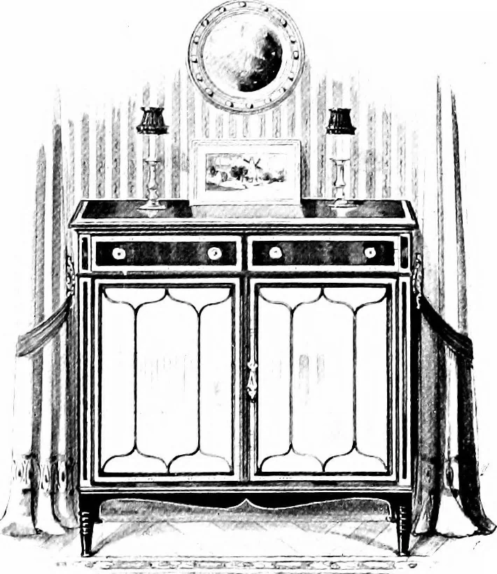 An illustration from The house beautiful and useful; being practical suggestions on furnishing and decoration, 1907, leaf 144