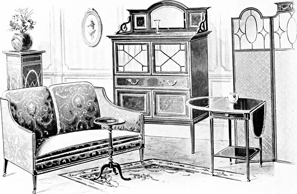 An illustration from The house beautiful and useful; being practical suggestions on furnishing and decoration, 1907, leaf 145