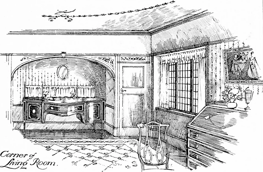 An illustration from The house beautiful and useful; being practical suggestions on furnishing and decoration, 1907, leaf 206