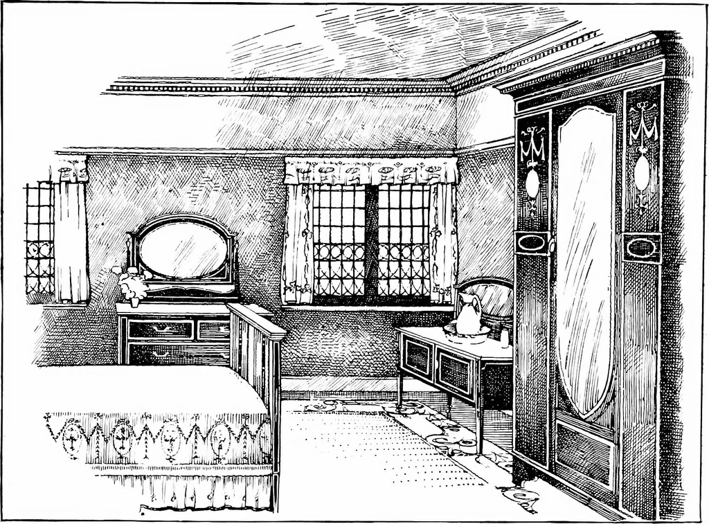 An illustration from The house beautiful and useful; being practical suggestions on furnishing and decoration, 1907, leaf 207
