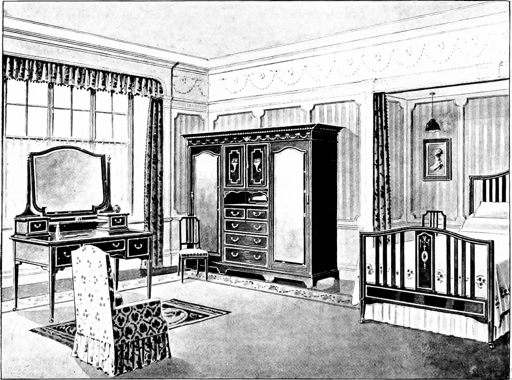 An illustration from The house beautiful and useful; being practical suggestions on furnishing and decoration, 1907, leaf 207