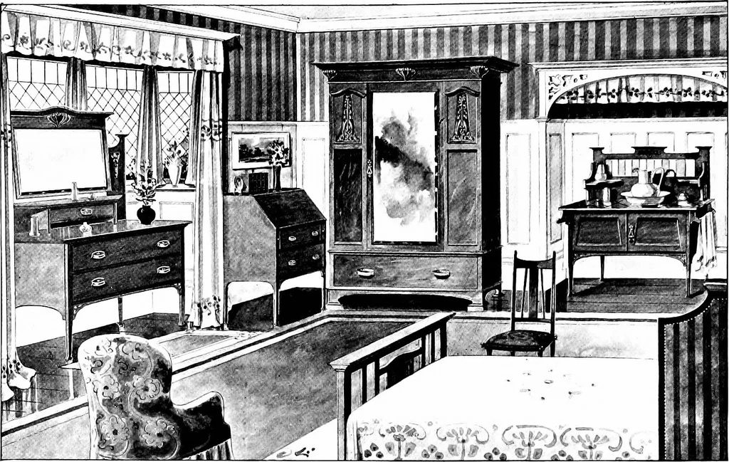 An illustration from The house beautiful and useful; being practical suggestions on furnishing and decoration, 1907, leaf 213