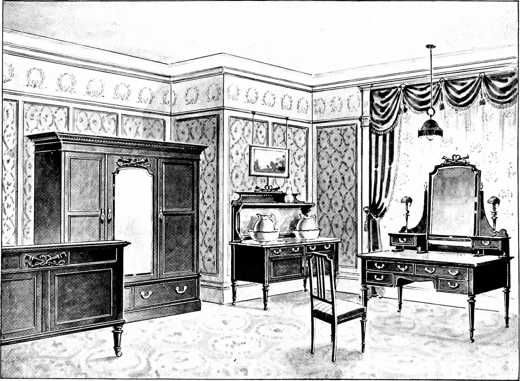 An illustration from The house beautiful and useful; being practical suggestions on furnishing and decoration, 1907, leaf 213