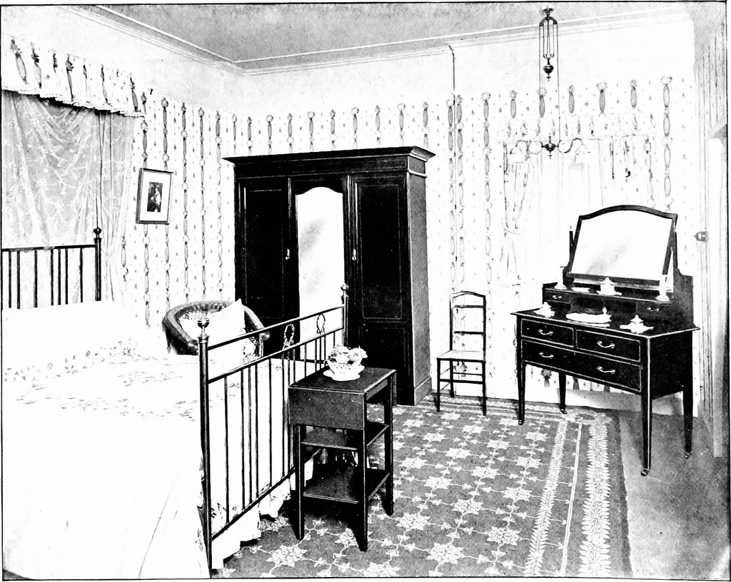 An illustration from The house beautiful and useful; being practical suggestions on furnishing and decoration, 1907, leaf 217
