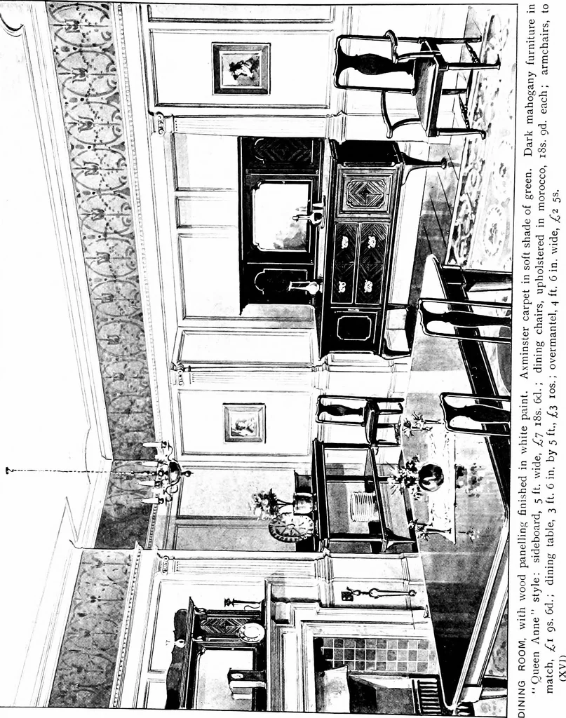 An illustration from The house beautiful and useful; being practical suggestions on furnishing and decoration, 1907, leaf 219